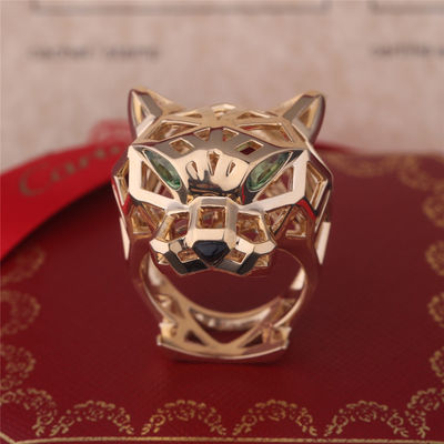 خاتم PanthèRe De Cartier من الذهب الأصفر عقيق التسافوريت العقيق