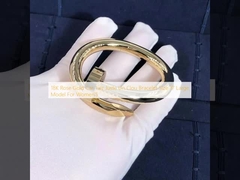 سوار جوست أون كلو ذهب وردي عيار 18 قيراط للسيارة مقاس 17 موديل كبير للنساء