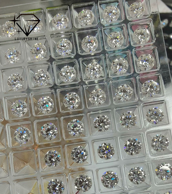 جودة الماس المصنّع من نوع LuxuryShine VS1 1ct 2ct 3ct 4ct 5ct قطعة مستديرة بيضاء قطعة ممتازة معتمدة من IGI مصنع