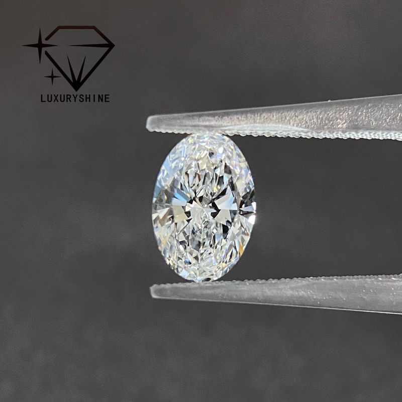 جودة الماس المزروع في المختبر VVS D-F اللون الأبيض البيضاوية القطع الممتاز 0.1-10CT مع شهادة IGI 3EX قطع الحجارة مصنع