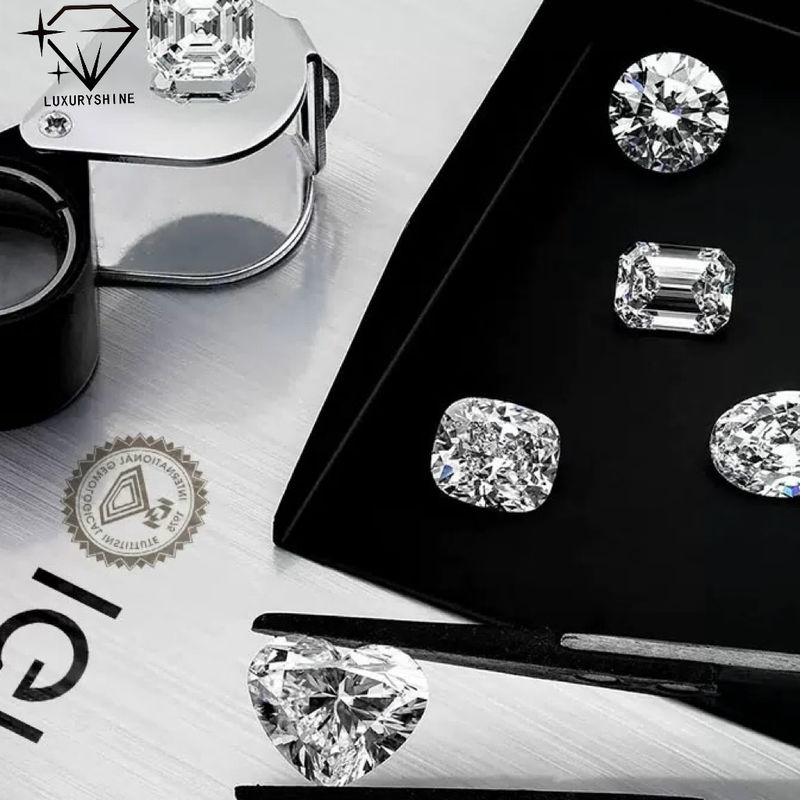 جودة LuxuryShine VS2 Heart Excellent Cut Laboratory Diamond Grown الماس الحقيقي و المجوهرات الزفافية و المجوهرات المخصصة دعم تخصيص خاص مصنع
