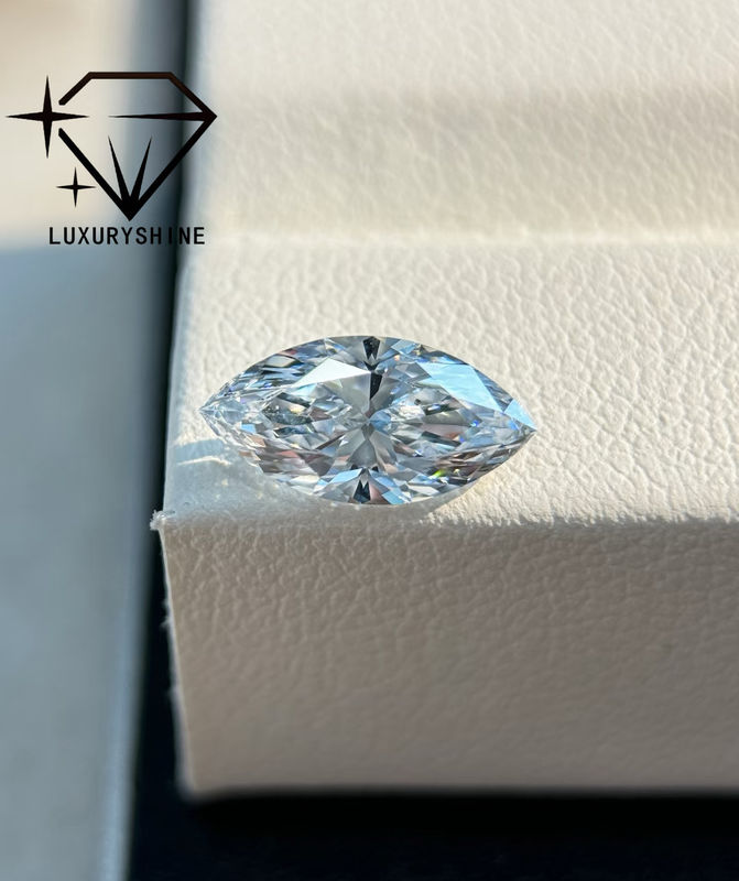 جودة LuxuryShine VVS2 Marquise Shape 0.3-15ct ماسة مُصنّعة في المختبر بلون D-F وقطع 3EX مع شهادة IGI ماس حقيقي مصنع
