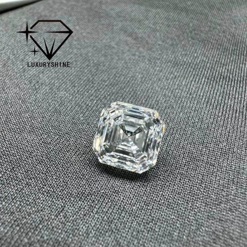 جودة LuxuryShine VVS-VS 0.1-10CT Asscher Shape Lab الماس الناضج D-F اللون الماس الأبيض مع شهادة IGI 3EX قطع الحجارة مصنع