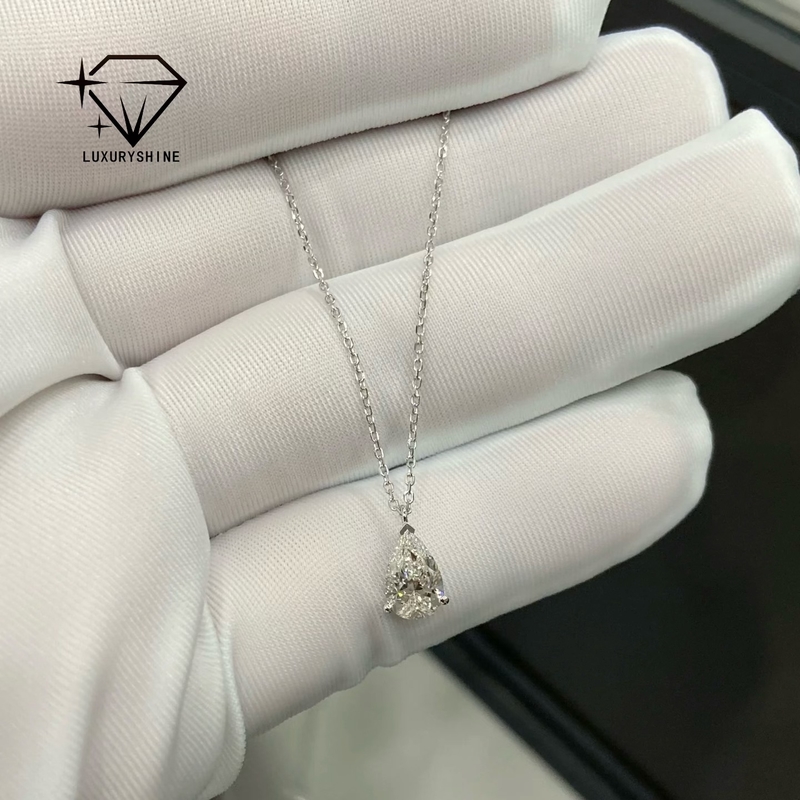 Luxury Diamond Necklace with VS2 Clarity Diamond and 18k/Rose Gold Plated Customized High Jewelry Pendant