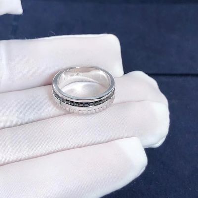 جودة مجوهرات ذهبية فاخرة كواتر الإصدار الأسود خاتم من الذهب عيار 18 قيراطًا وألماس حقيقي مصنع