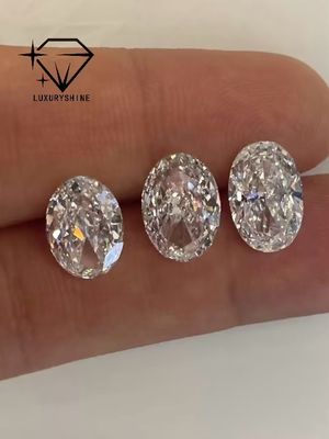جودة الماس المزروع في المختبر VVS D-F اللون الأبيض البيضاوية القطع الممتاز 0.1-10CT مع شهادة IGI 3EX قطع الحجارة مصنع