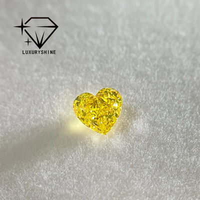 جودة LuxuryShine VS1 ماسة مُصنّعة في المختبر على شكل قلب أصفر فاخر 1 قيراط 2 قيراط 3 قيراط 4 قيراط 5 قيراط ماس حقيقي بشهادة IGI مصنع