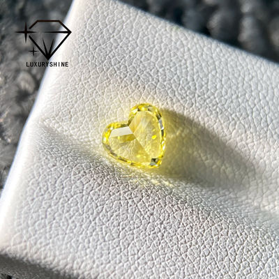 جودة LuxuryShine VS1 ماسة مُصنّعة في المختبر على شكل قلب أصفر فاخر 1 قيراط 2 قيراط 3 قيراط 4 قيراط 5 قيراط ماس حقيقي بشهادة IGI مصنع