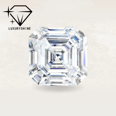 جودة الماس المزروع في المختبر LuxuryShine VVS-VS بشكل Asscher بوزن 0.1-10 قيراط بلون D-F أبيض مع شهادة IGI وقطع 3EX مصنع
