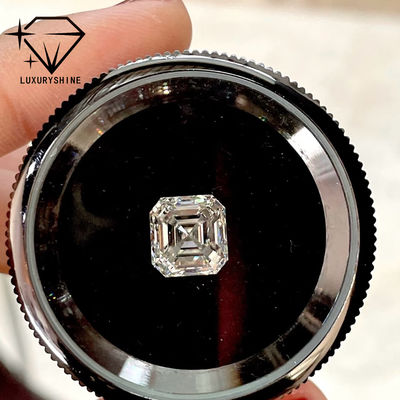 جودة الماس المزروع في المختبر LuxuryShine VVS-VS بشكل Asscher بوزن 0.1-10 قيراط بلون D-F أبيض مع شهادة IGI وقطع 3EX مصنع