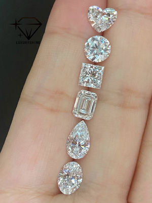 جودة الماس المزروع في المختبر LuxuryShine VVS-VS بشكل Asscher بوزن 0.1-10 قيراط بلون D-F أبيض مع شهادة IGI وقطع 3EX مصنع