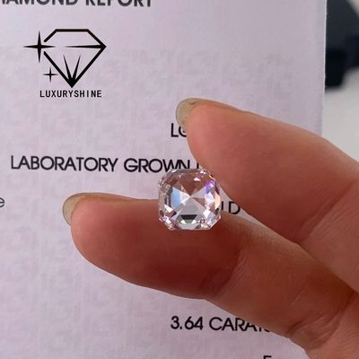 جودة LuxuryShine VVS-VS 0.1-10CT Asscher Shape Lab الماس الناضج D-F اللون الماس الأبيض مع شهادة IGI 3EX قطع الحجارة مصنع
