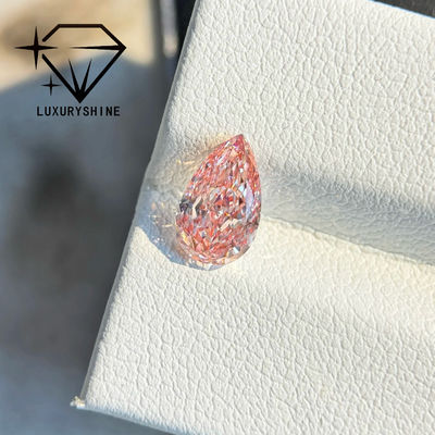 جودة LuxuryShine 1-15CT Fancy pink Pear cut Lab Grown Diamond VVS-VS أحجار ألماس سائبة و مجوهرات الزفاف و مجوهرات مخصصة مصنع