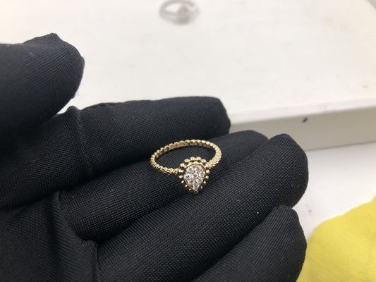 جودة مجوهرات ذهبية فاخرة مجوهرات ألماس خاتم ذهب عيار 18 جميل مع ذهب أصفر / أبيض مصنع