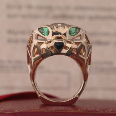جودة خاتم PanthèRe De Cartier من الذهب الأصفر عقيق التسافوريت العقيق مصنع